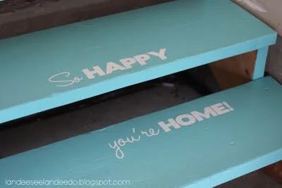 paint welcoming garage steps, Landee See Landee Do