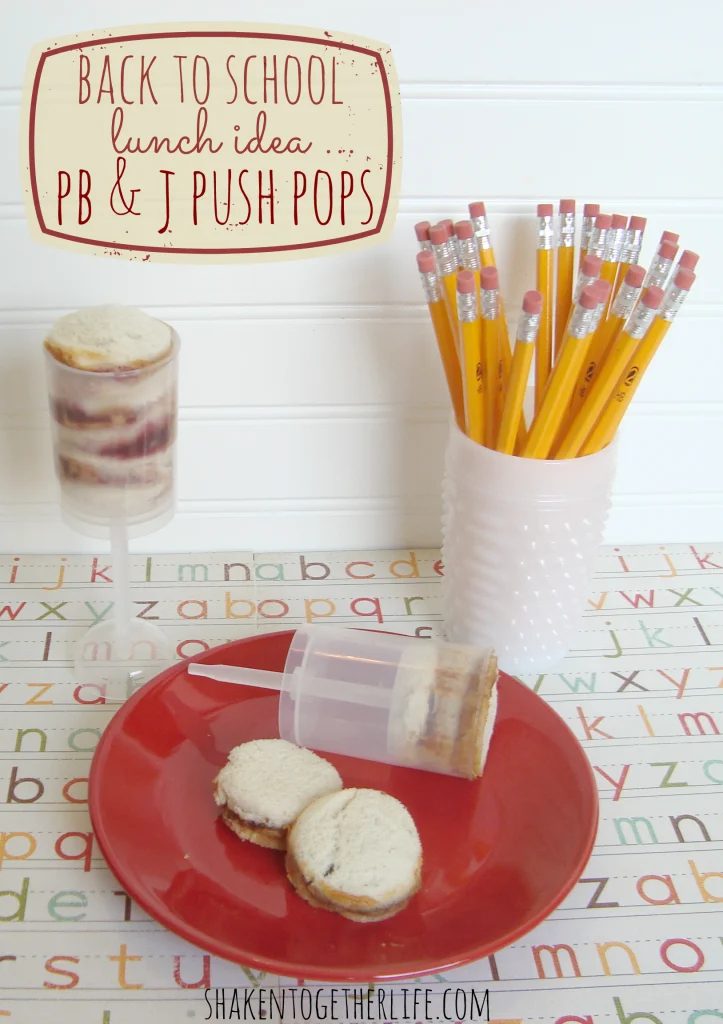 school lunch option - pb&j push pops, Shaken Together Life