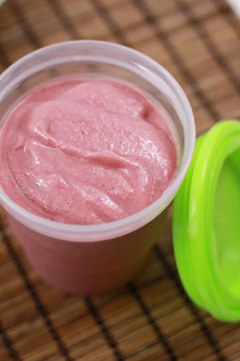 school lunch option - strawberry peach freezer smoothies, Food for My Family