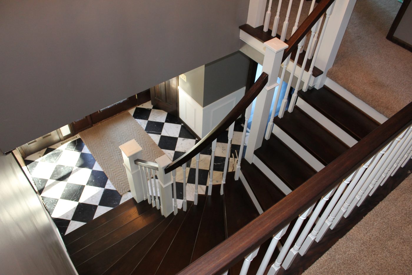 how to replace a stair banister on a curved staircase makeover remodel