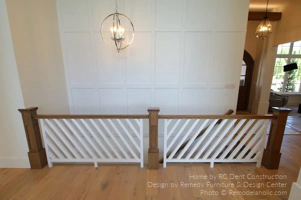Creative Stair Railing And Wainscoting Panel Wall Along Stairs Bekob UV18H15