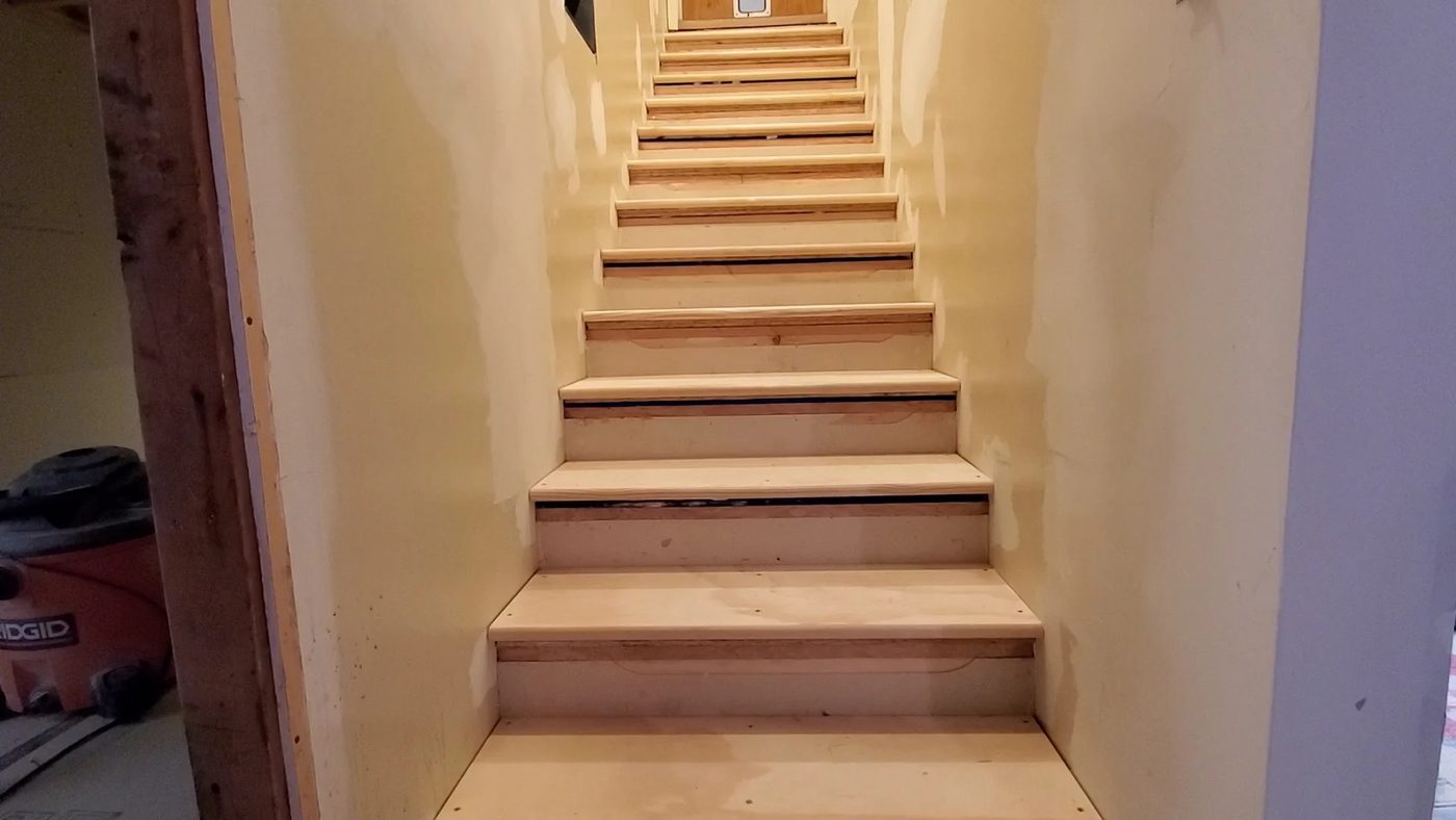 Basement Remodel, Fix Uneven Stairs By Raising Steps, Bekob