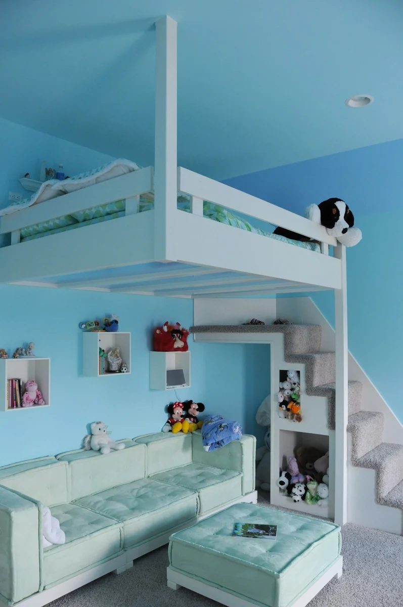 Custom Loft Bed with Couch