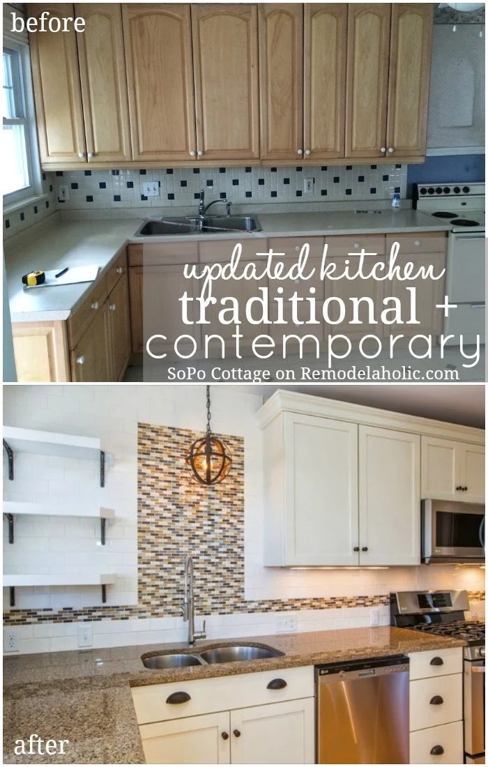 Lovely updated (duplex) kitchen, marrying traditional with contemporary for a striking finish!