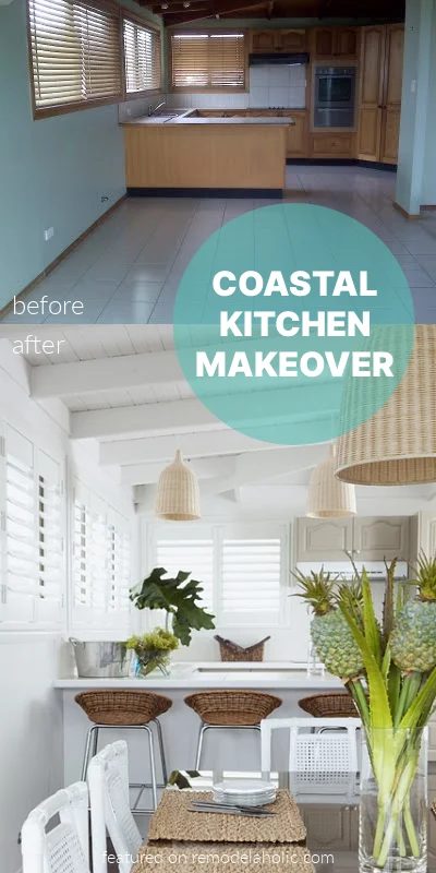 Beach House Coastal Kitchen Makeover Featured On Bekob