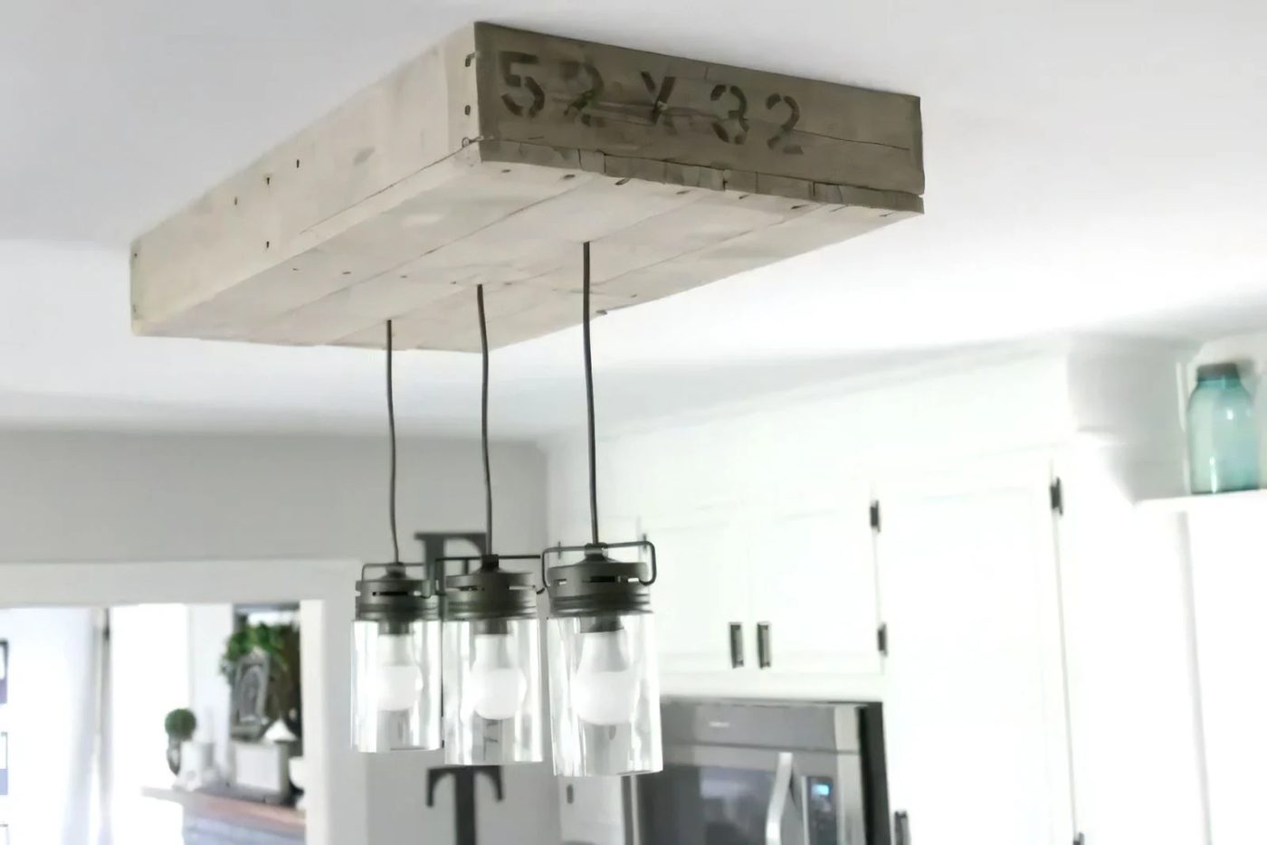 10 10 Handmade Palletwood Lightbox For Kitchen Island Noting Grace Featured On @Bekob 042652