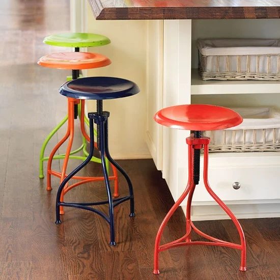 Pinterest painted metal lab stools