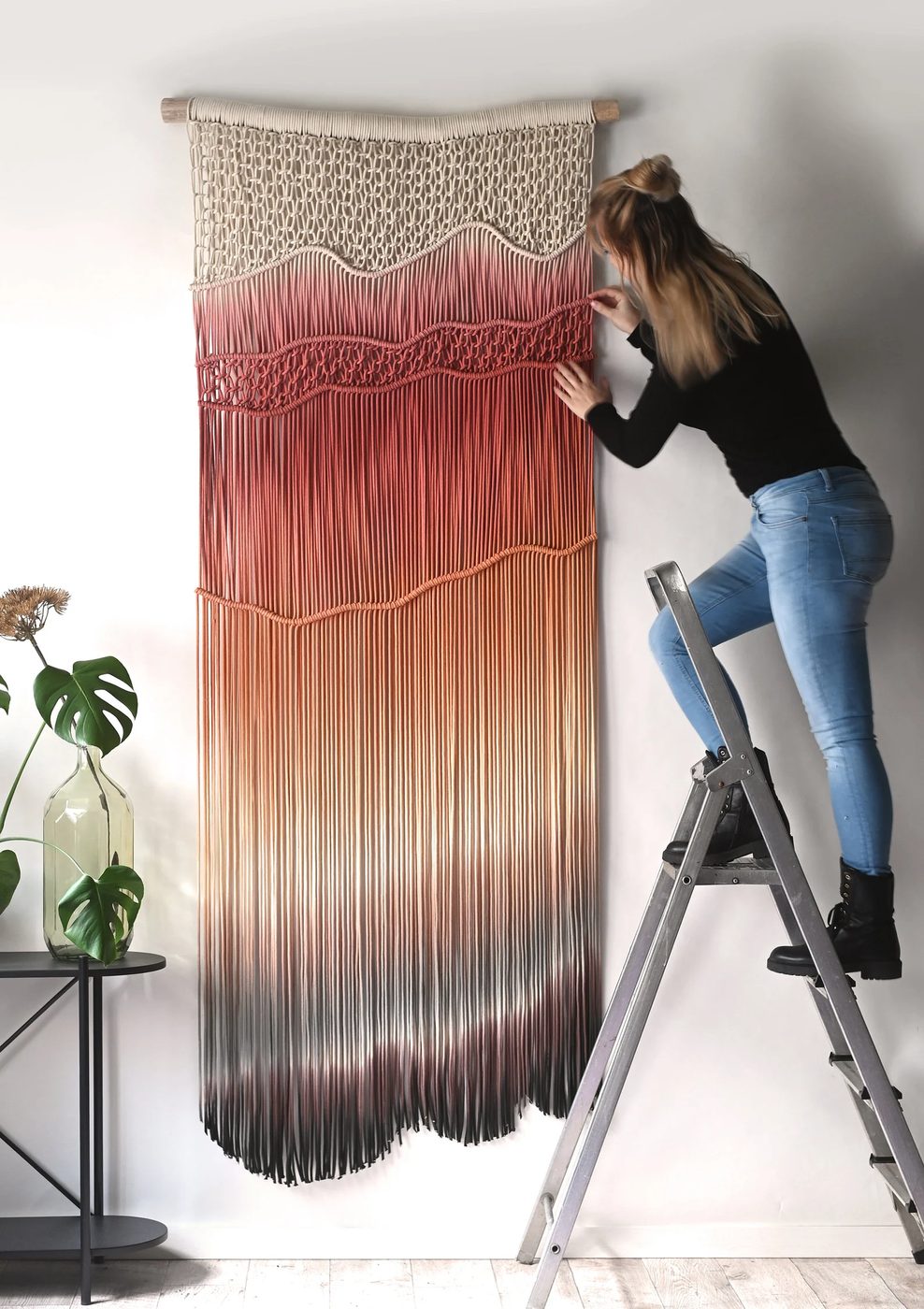 Modern Wall Textiles Dip Dyed Macreme
