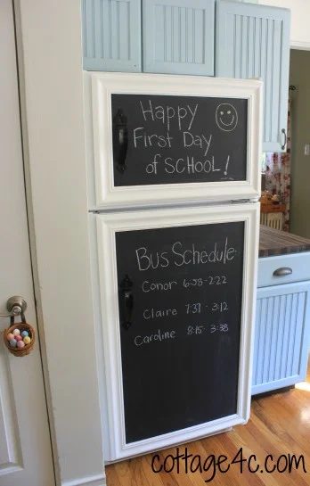 Cottage 4C painted and framed fridge