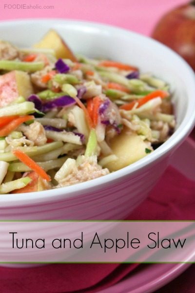 Tuna and Apple Slaw | FOODIEaholic.com #recipe #cooking #salad #appetizer #tuna #apple #slaw