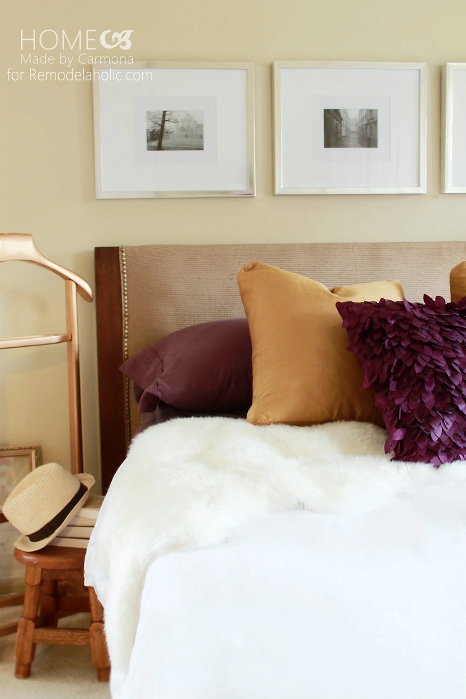 How To Turn A Door Into A Stylish Headboard @Bekob #headboard #handmade