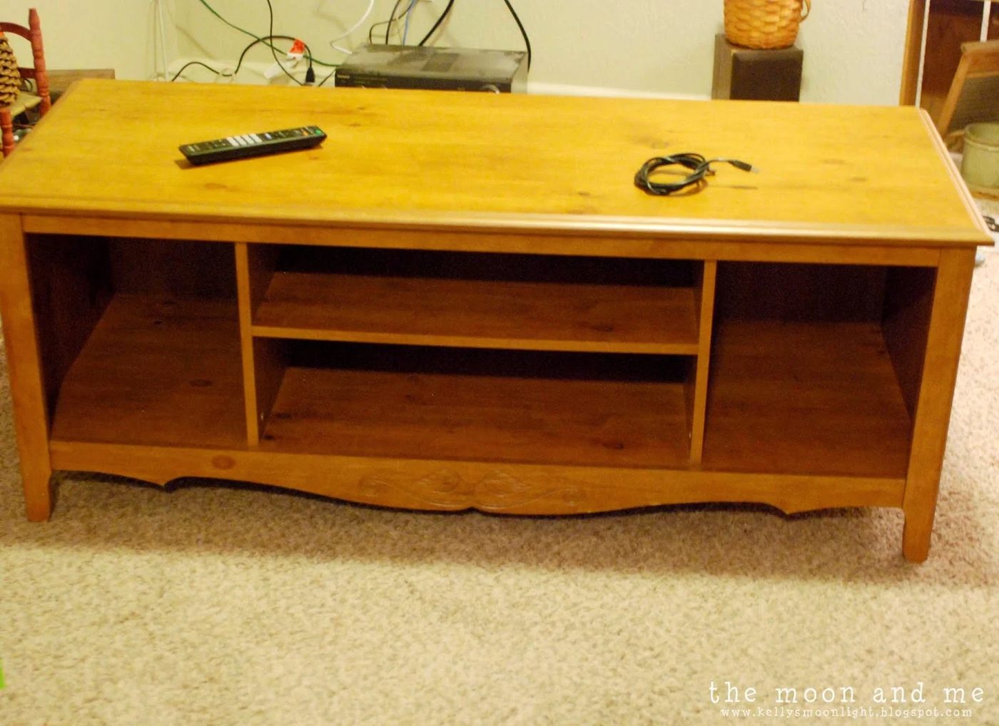how to turn an entertainment center into a console, The Moon and Me on Bekob