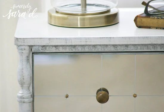 mirrored drawers and distressed paint on an IKEA Rast chest method, Sincerely Sara D on @Bekob