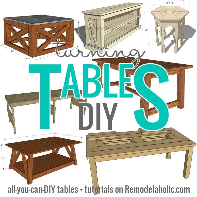 It's Turning Tables Handmade Week here on Bekob! All week, we're sharing Handmade tables: tutorials, options, inspiration, and more! Follow along with #TurningTablesDIY.