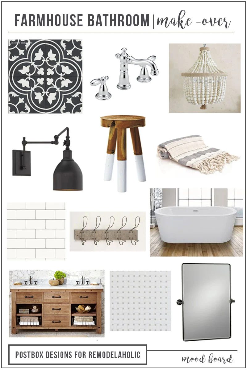Farmhouse Bathroom Mood Board VERTICAL