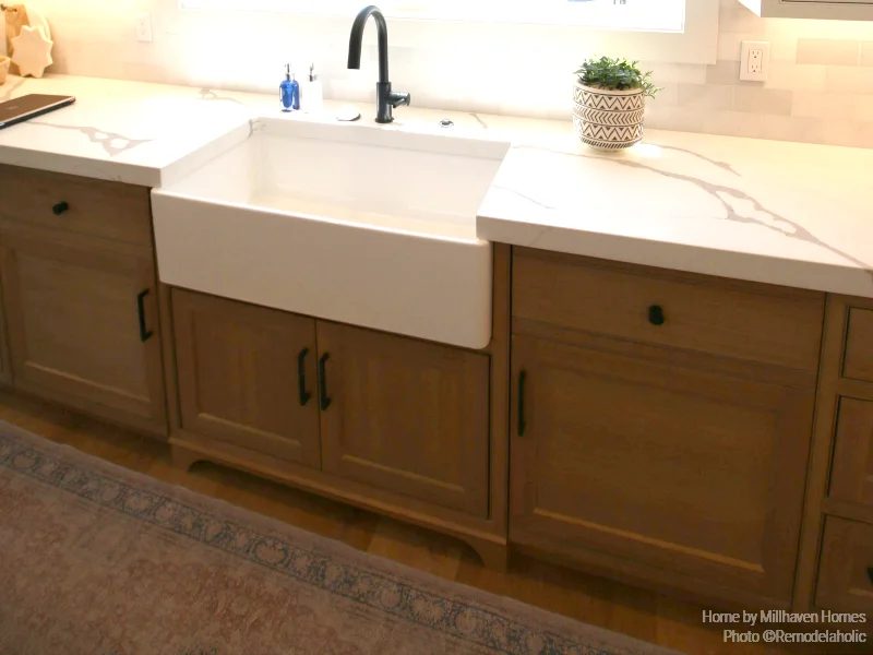 Vintage Persian Rug In Rustic Modern Farmhouse Kitchen Millhaven Homes And Four Chairs Design 2018 Utah Valley Parade Of Homes Featured On Bekob