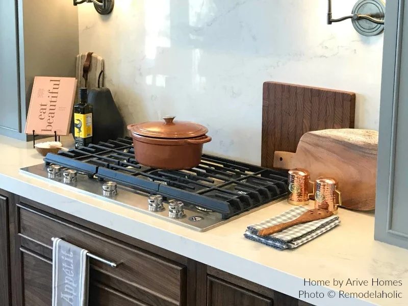 Copper Cookware Completes A Modern Farmhouse Kitchen, Arive Homes And Brandalyn Dennis Design, 2018 Utah Valley Parade Of Homes, Featured On Bekob