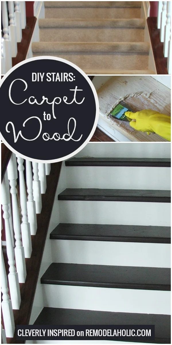 Change Your Stairs From Carpet To Wooden Treads With This walkthrough, By Cleverly Inspired Featured On @Bekob