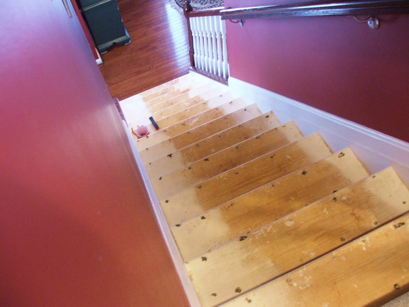 9 Handmade Stairway Makeover, Carpet To Wood, By Cleverly Inspired, Featured On @Bekob