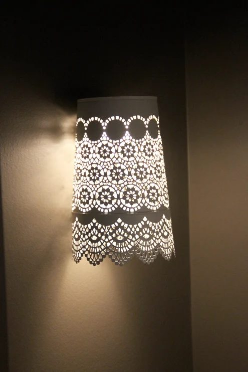 Cordless ikea wall lamps.
