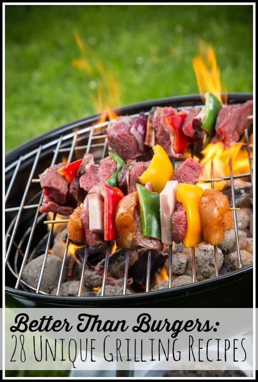 Fire up the grill and invite everyone over for a BBQ party! Forgo the frozen burger patties and hot dogs and try these 28 unique grilling recipes instead! Better Than Burgers: 28 U