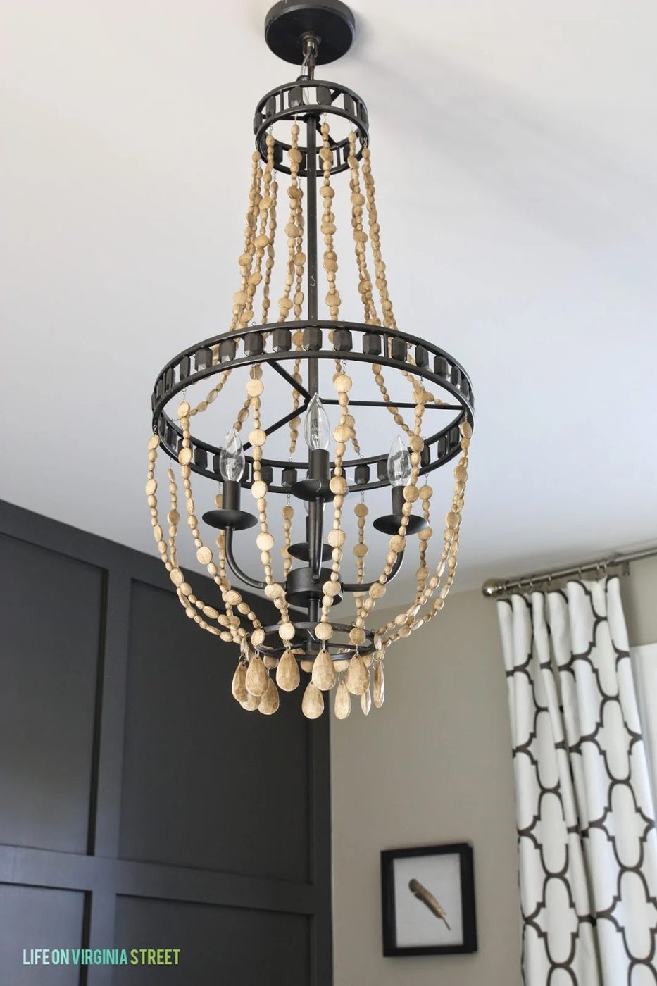 handmade wood bead chandelier walkthrough, Life on Virginia Street on Bekob