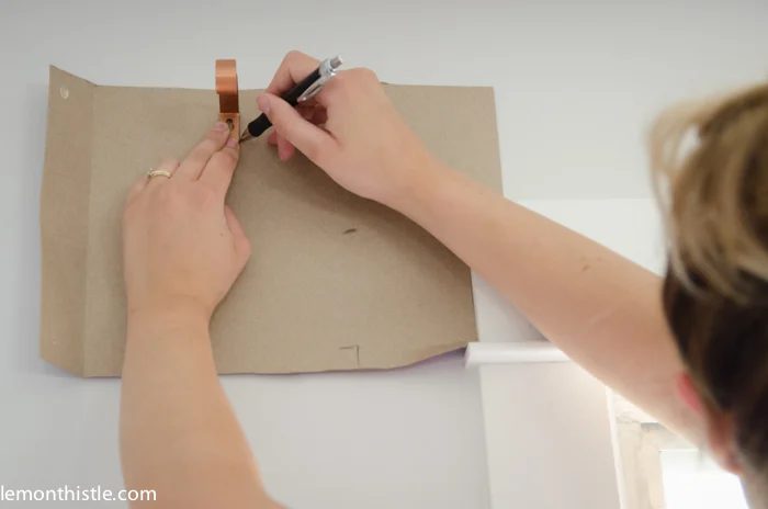 use cardboard to create a template for hanging curtains rods, Lemon Thistle on Bekob