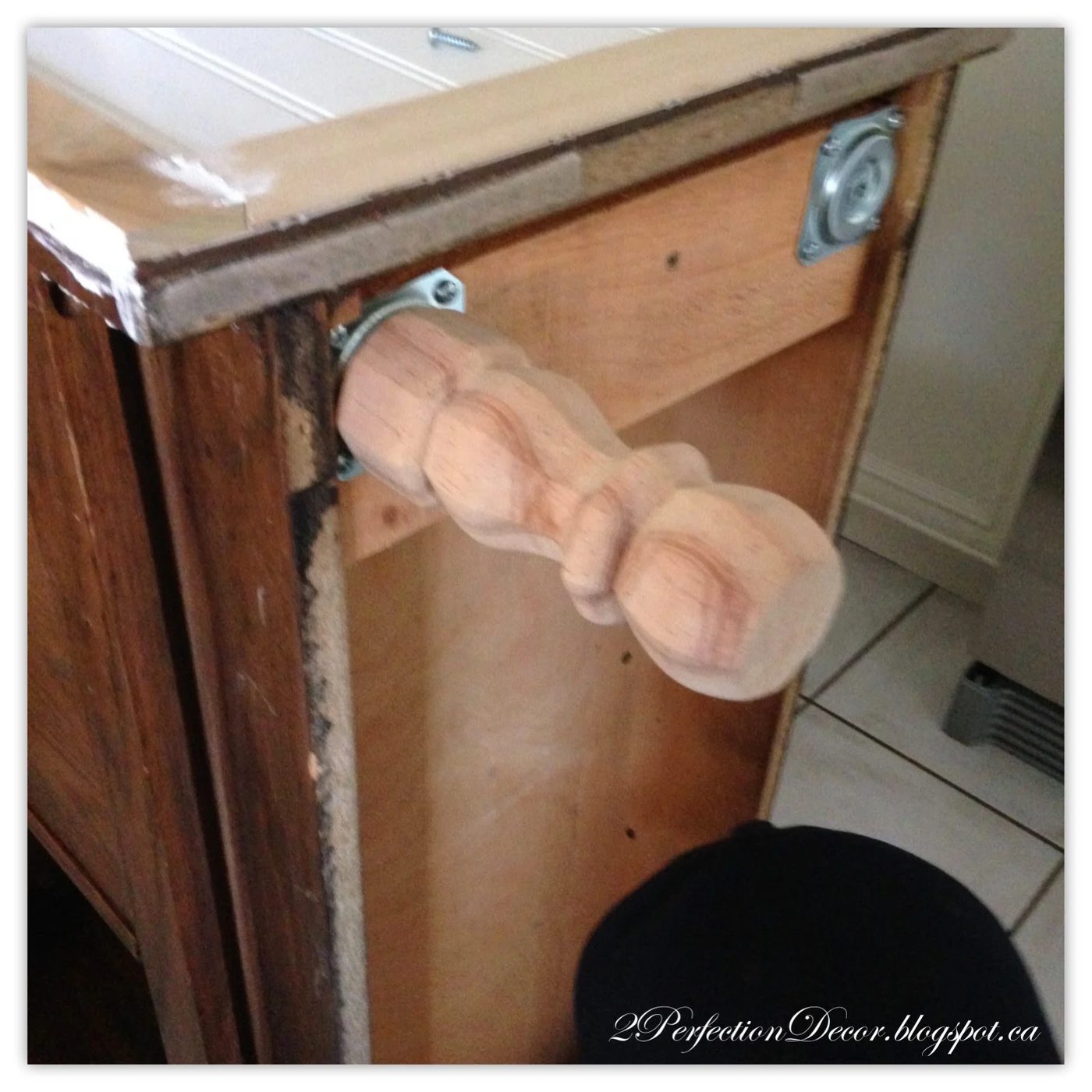 Adding legs to kitchen island by 2Perfection Decor featured on @Bekob