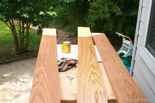 Upgrade Oak Kitchen Cabinets With Crown Moldings-1
