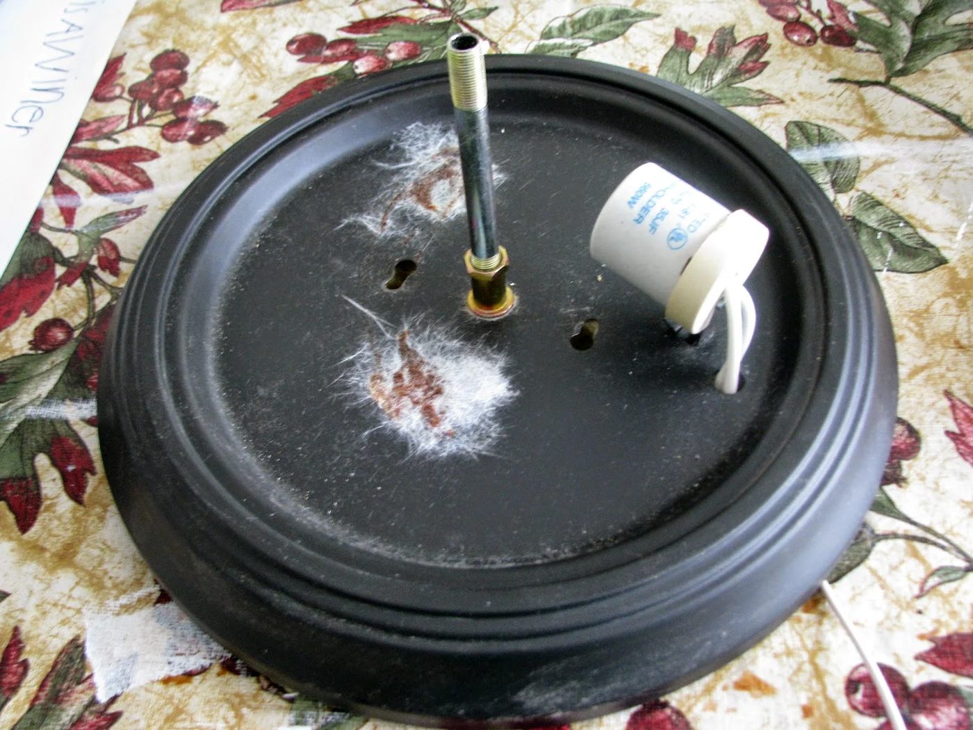 update a standard dome ceiling light to look like Pottery Barn Mia crystal flushmount, step 2 - My So-Called Handmade Blog on @Bekob