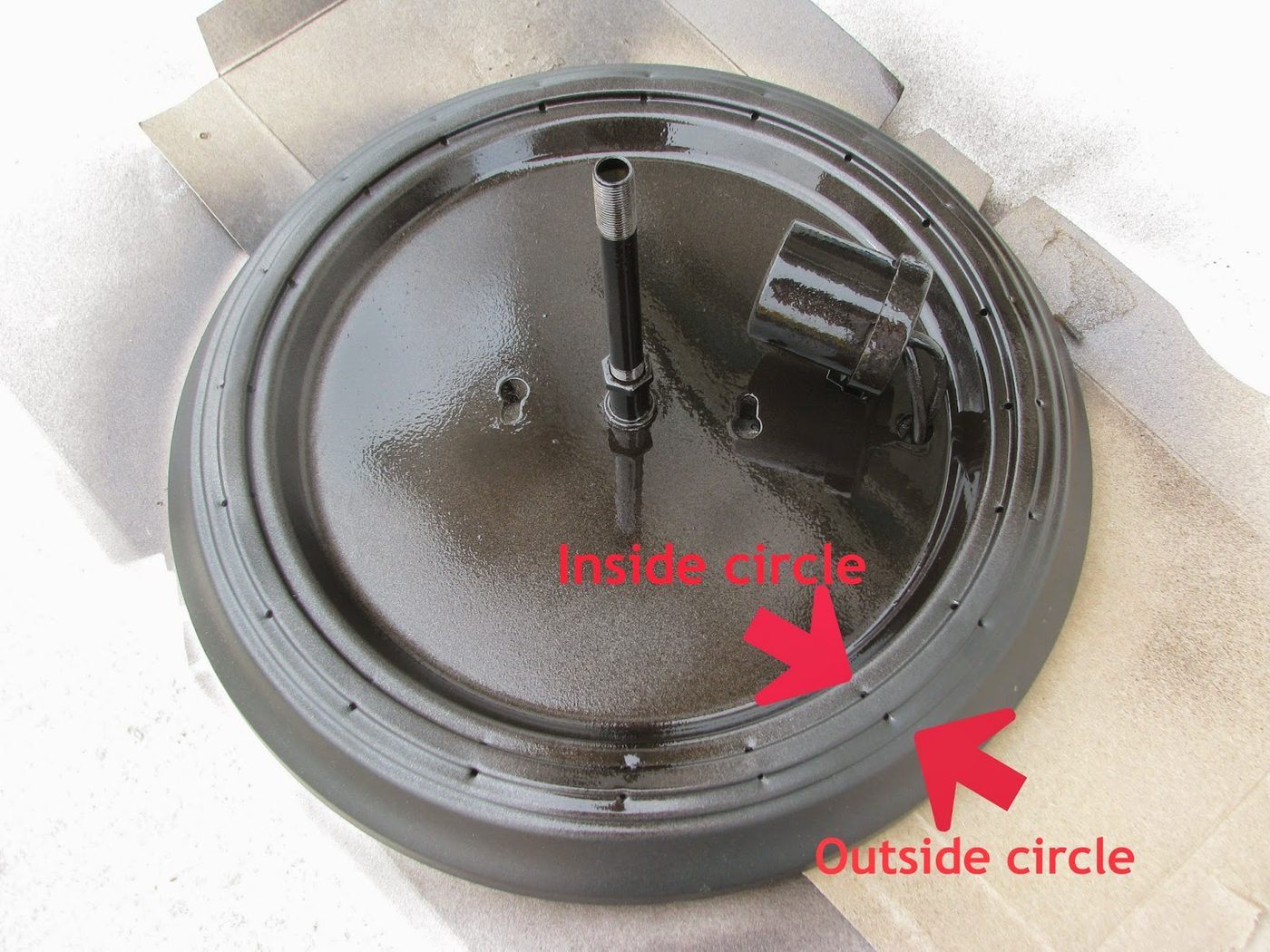 update a standard dome ceiling light to look like Pottery Barn Mia crystal flushmount, step 5 - My So-Called Handmade Blog on @Bekob