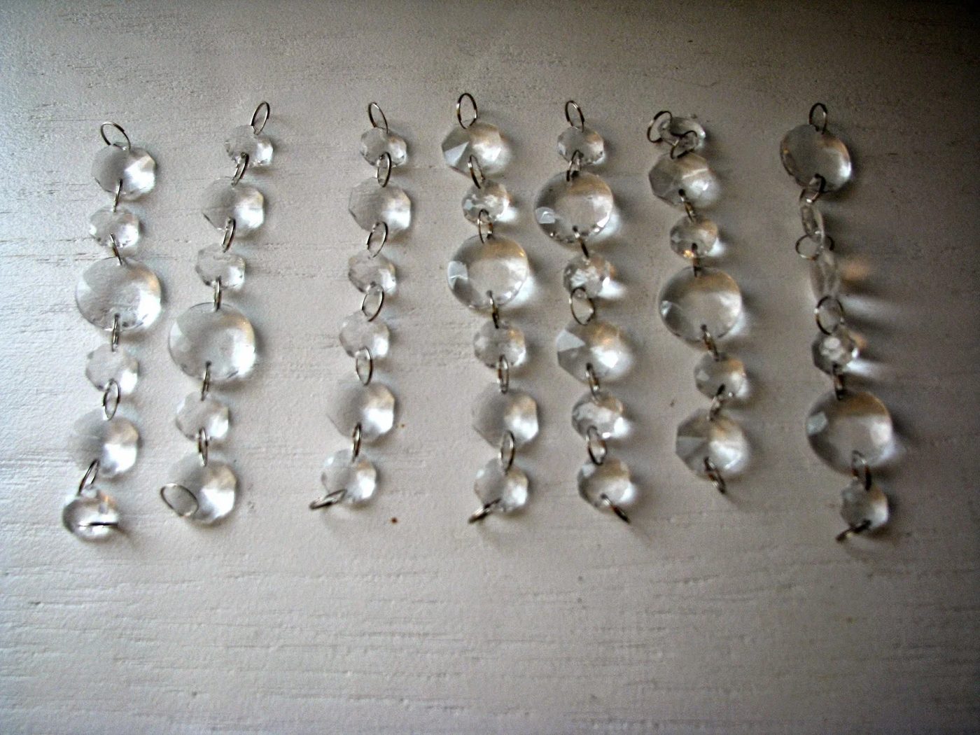 update a standard dome ceiling light to look like Pottery Barn Mia crystal flushmount, step 9 - My So-Called Handmade Blog on @Bekob