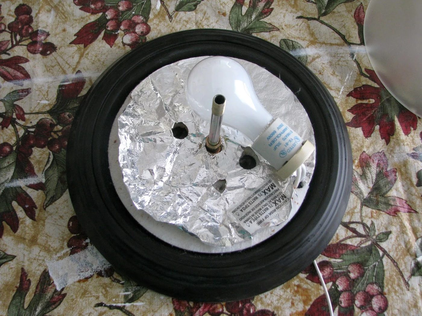 update a standard dome ceiling light to look like Pottery Barn Mia crystal flushmount, step 1 - My So-Called Handmade Blog on @Bekob