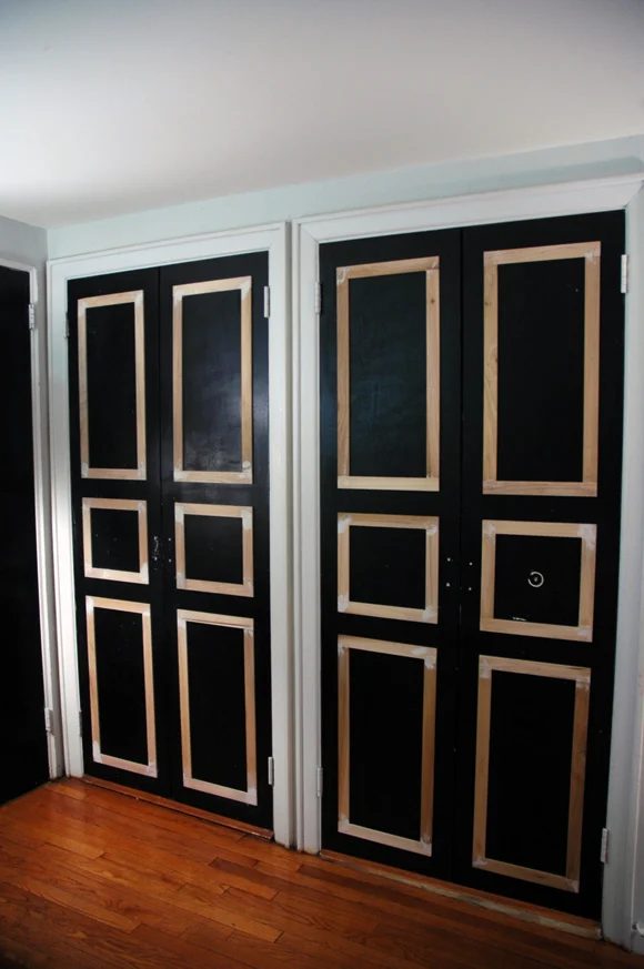 6 panel closet doors Handmade update - Little Green Notebook