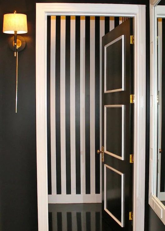 two tone paneled door with trim via DecorPad