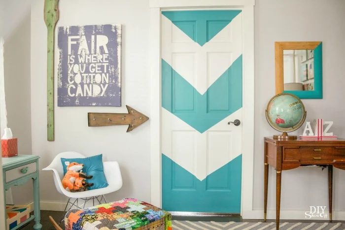 color blocked chevron door - Handmade ShowOff