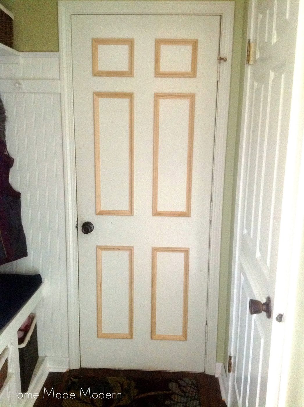 flat to traditional raised panel door - Home Made Modern