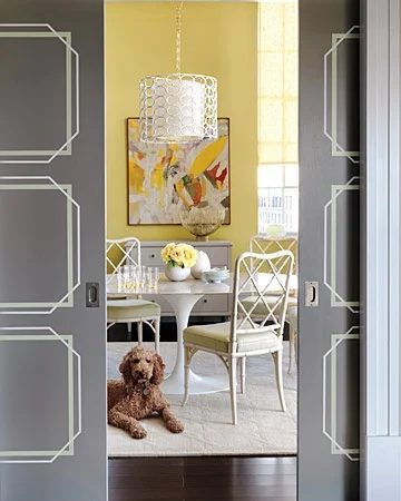 geometric painted flat door via Bedford Brooks