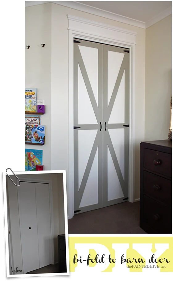 barn door overlay for pantry doors - The Painted Hive