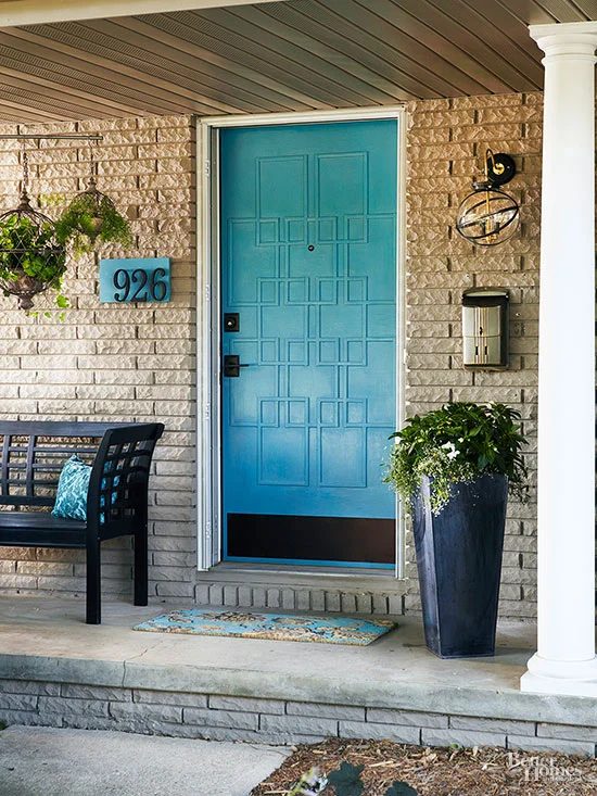 modern geometric door via BHG