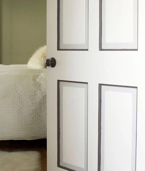 faux painted paneled door via Redbook Mag