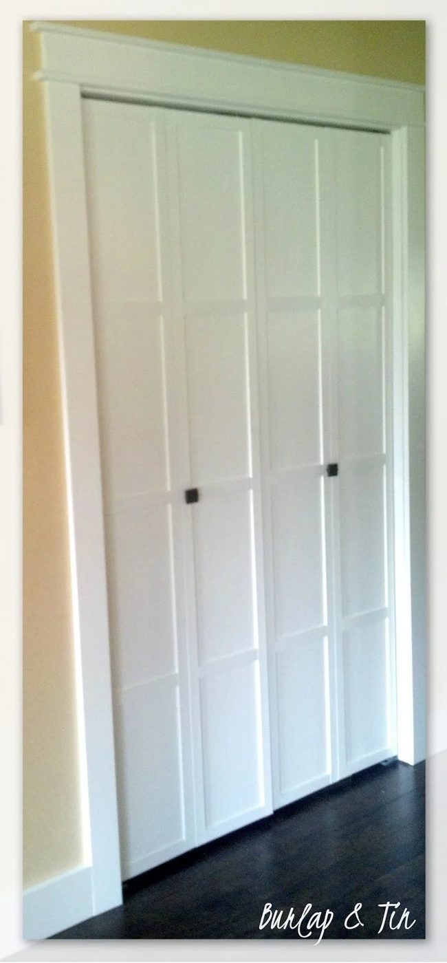 paneled bifold door - Burlap and Tin