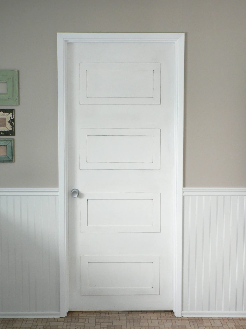 4 rectangle paneled door Handmade update - For the Love of It