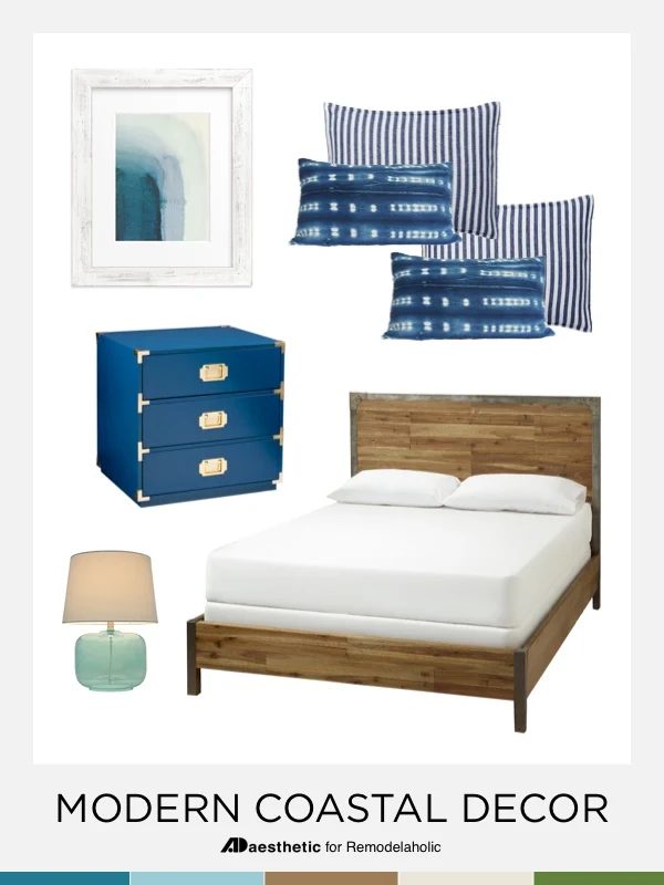 Tips and inspiration for creating a comfortable modern coastal style in your bedroom from AD Aesthetic on Bekob.com