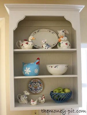 upgrade open cabinet by adding decorative molding, The Kim Six Fix
