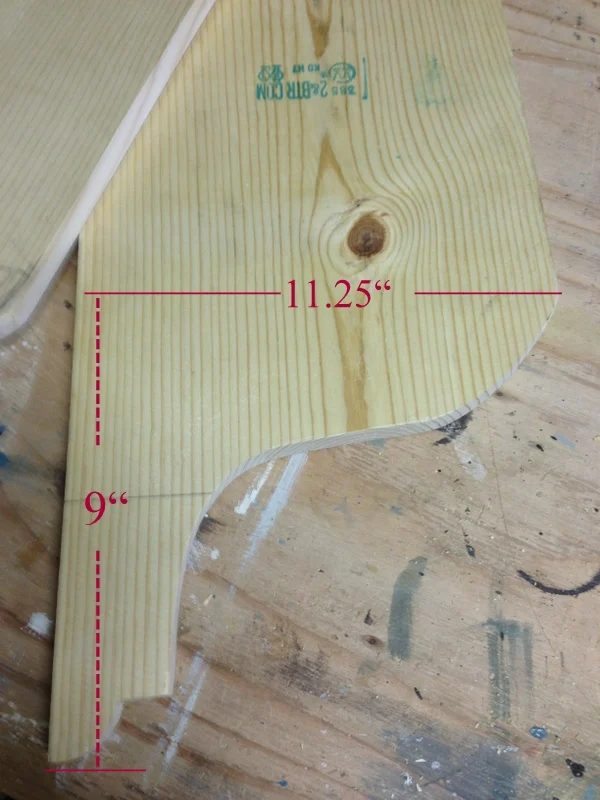 cutting the decorative sides of the plate rack cabinet