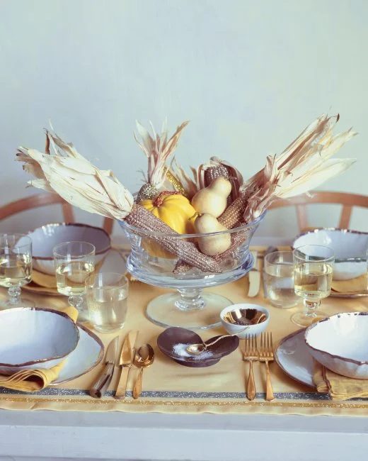 Corn and squash centerpiece