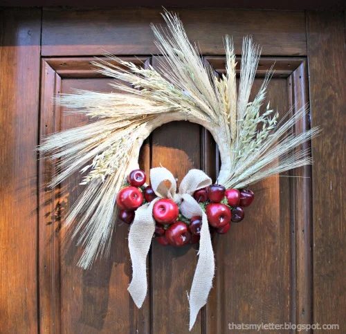 apple wheat wreath