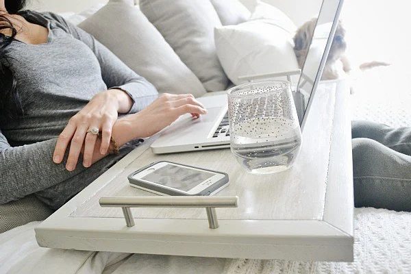 straightforward handmade laptop desk or tray Liz Marie Blog