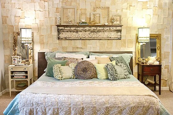 Vintage Inspired Book Page Bedroom Makeover